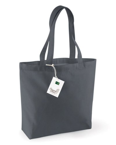 Shopper in Cotone Organico Graphite Grey
