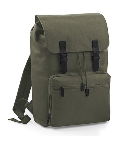 Zaino Vintage Laptop Olive Green / Black