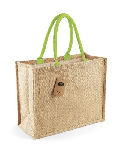 Shopper Juta Classic Natural/Lime Green