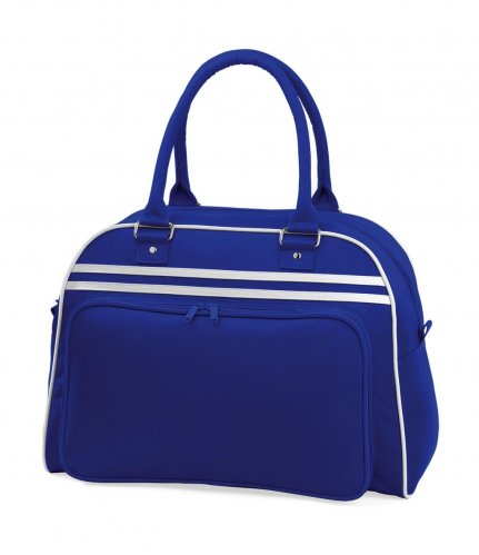 Borsa Retro Bowling Bag Bright Royal/White