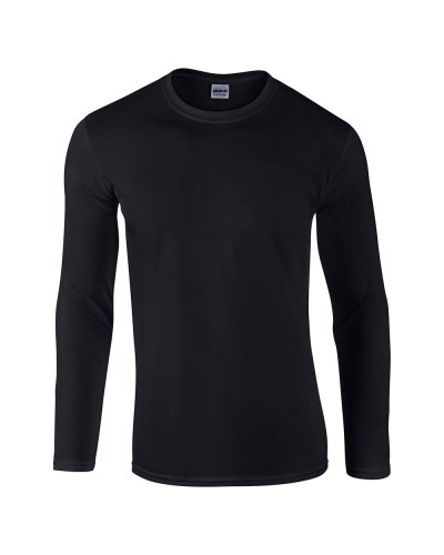 T-shirt uomo maniche lunghe Softstyle Black