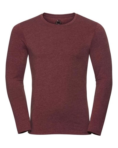 T-shirt uomo HD maniche lunghe Maroon marl