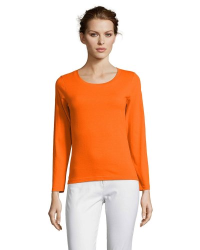 T-shirt donna maniche lunghe Majestic