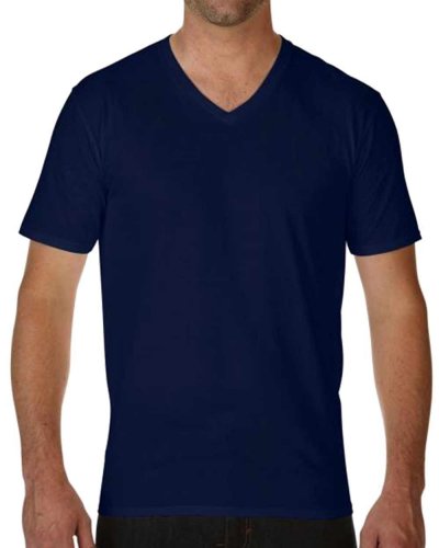 T-shirt scollo a V Premium Cotton Navy