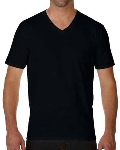 T-shirt scollo a V Premium Cotton Black
