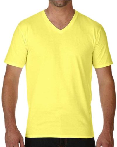 T-shirt scollo a V Premium Cotton Cornsilk