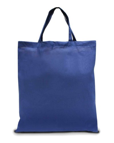Borsa shopper in cotone manici corti Navy