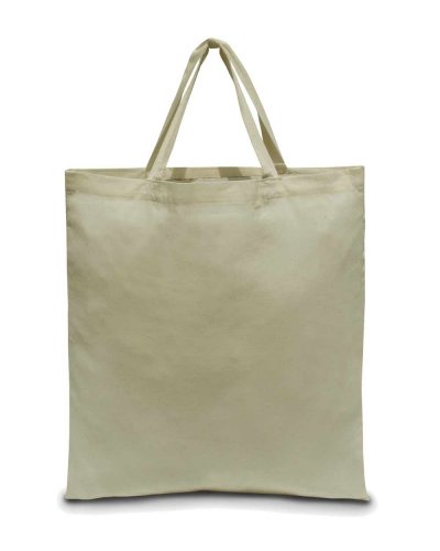 Borsa shopper in cotone manici corti
