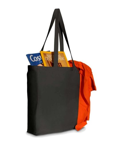 Shopper in cotone canvas con soffietto