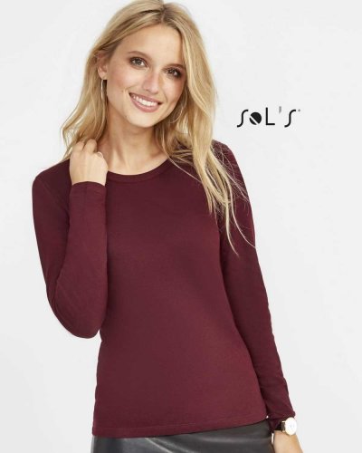 T-shirt donna maniche lunghe Majestic