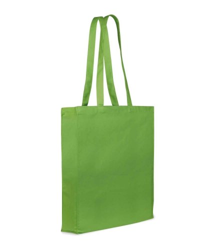 Borsa shopping in cotone Canvas con soffietto