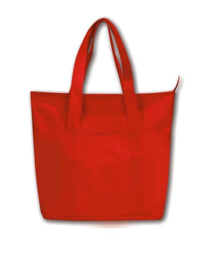 Borsa shopping con tasca frontale