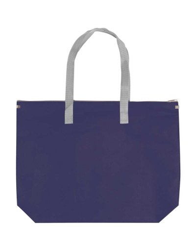 Borsa in TNT con chiusura lampo Blu Navy