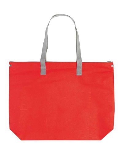 Borsa in TNT con chiusura lampo Rosso