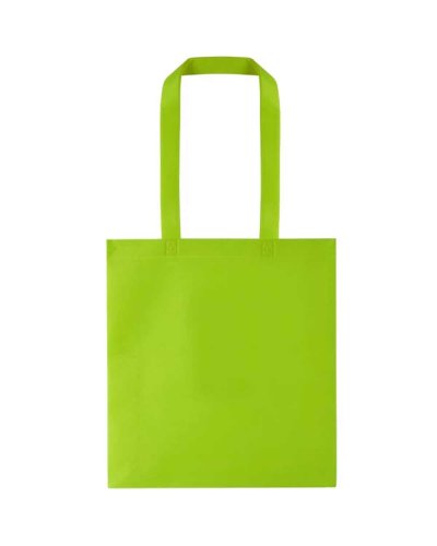 Borsa in TNT termosaldata con soffietto Verde Acido