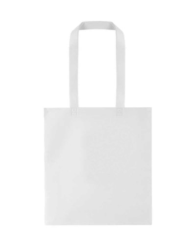 Borsa in TNT termosaldata con soffietto Bianco