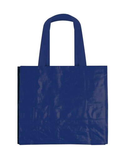 Borsa Shopping Polipropilene laminato con manici lunghi Blu Navy