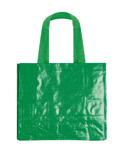 Borsa Shopping Polipropilene laminato con manici lunghi Verde