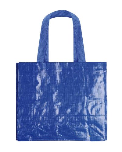 Borsa Shopping Polipropilene laminato con manici lunghi Blu