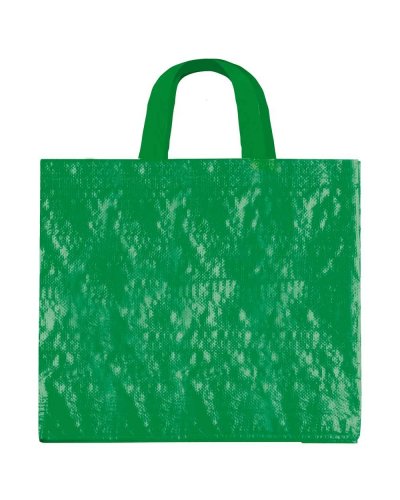 Borsa Shopping Polipropilene laminato con manici corti Verde