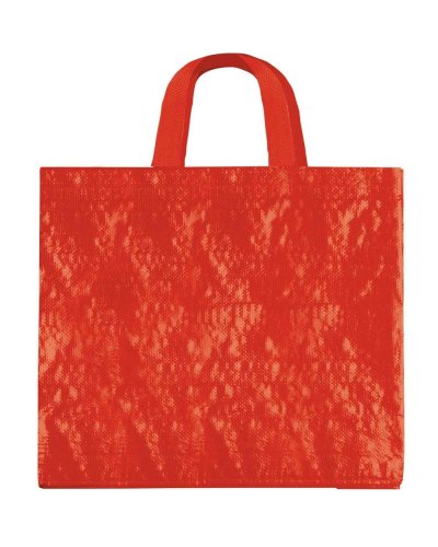 Borsa Shopping Polipropilene laminato con manici corti Rosso