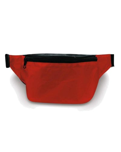 Marsupio 2 tasche Bicolore Nero/Rosso