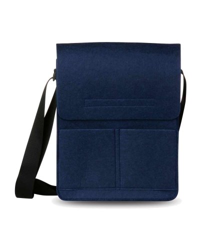 Tracolla in Feltro Blu Navy