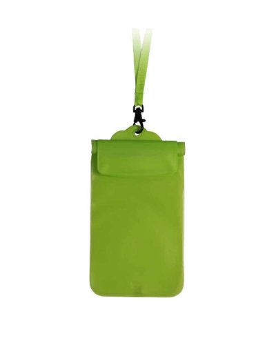 Astuccio impermeabile appendibile al collo Verde Acido