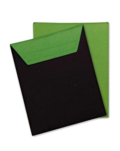 Etui porte  ipad 2 fermeture en velcro. Verde  acido FR
