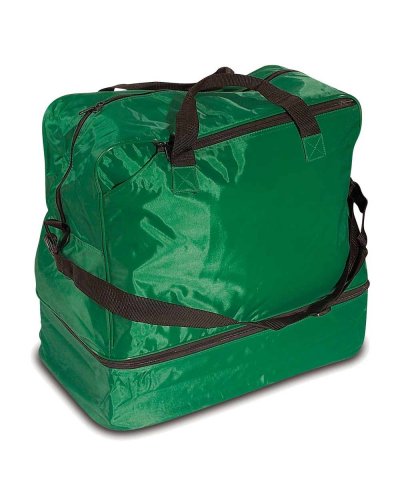 Borsone sportivo con porta scarpe in nylon cm 48 x 28 x 48 Verde