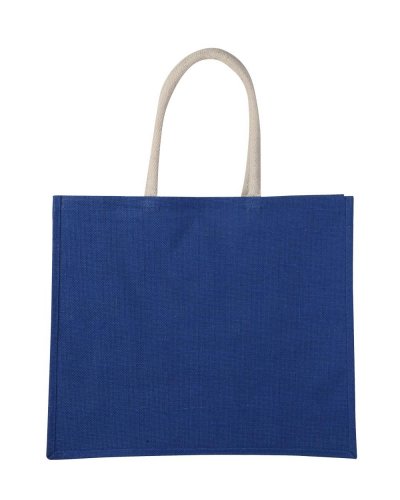 Borsa shopping multicolor in Juta Blu