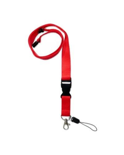 Nastro da collo in Poliestere con Portacellulare Rosso