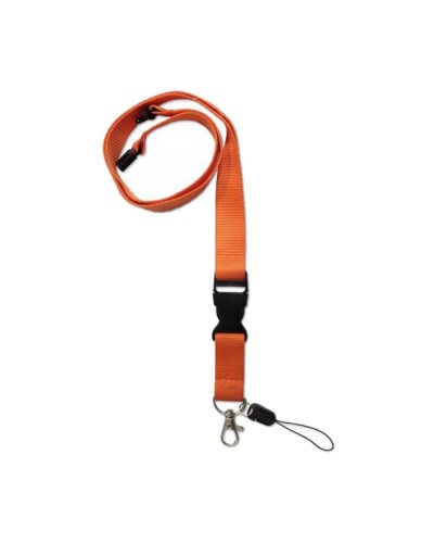Nastro da collo in Poliestere con Portacellulare Orange