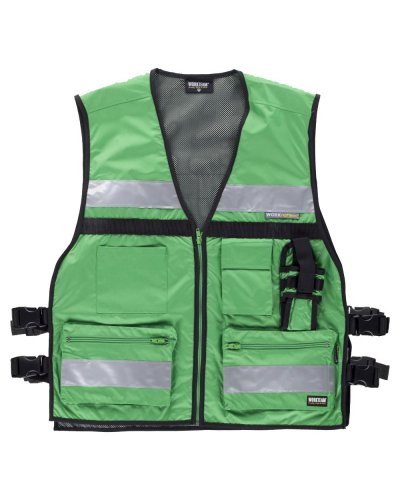 Gilet alta visibilità con con regolazioni laterali GREEN