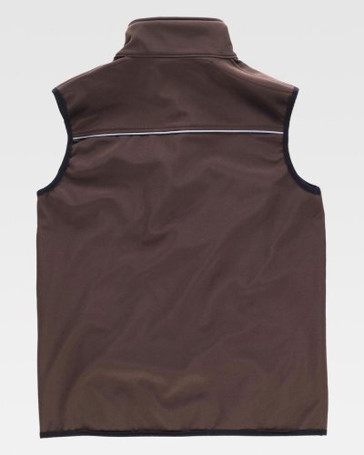Gilet workshell con bordo riflettente