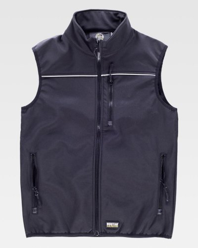 Gilet workshell con bordo riflettente BLACK