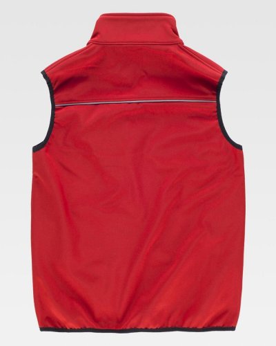 Gilet workshell con bordo riflettente