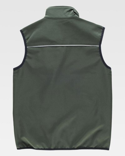 Gilet workshell con bordo riflettente