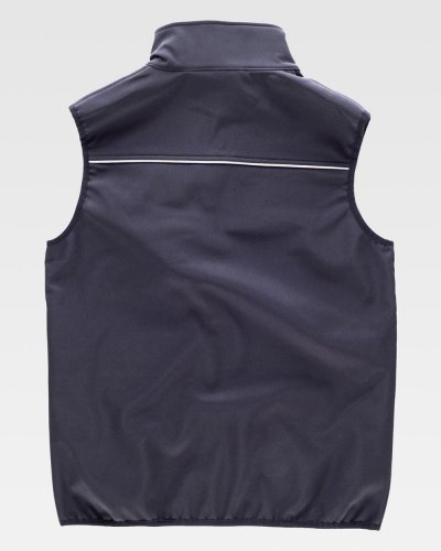 Gilet workshell con bordo riflettente