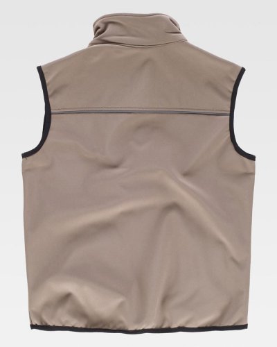 Gilet workshell con bordo riflettente