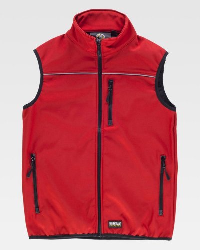 Gilet workshell con bordo riflettente RED