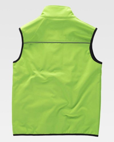 Gilet workshell con bordo riflettente