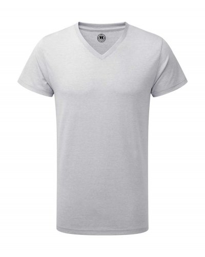 T-shirt uomo HD taglio slim scollo a V Silver Marl
