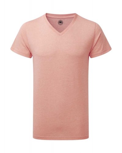 T-shirt uomo HD taglio slim scollo a V Coral Marl