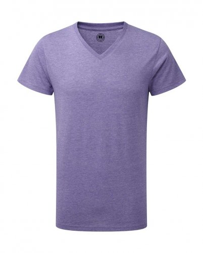 T-shirt uomo HD taglio slim scollo a V Purple Marl