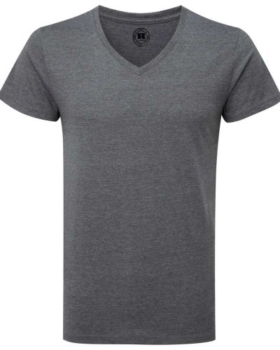 T-shirt uomo HD taglio slim scollo a V Grey Marl