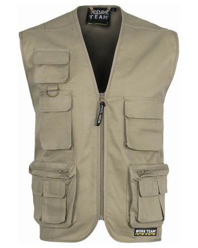 Gilet multitasche tipo Safari BEIGE