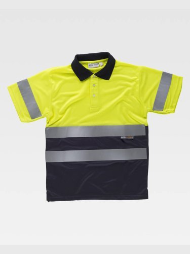 Polo Alta Visibilità  bicolore, manica corta, EN ISO 20471