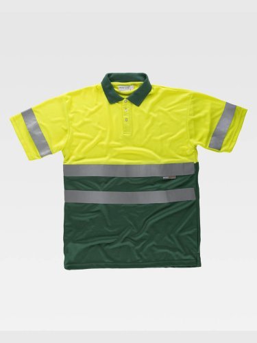 Polo Alta Visibilità  bicolore, manica corta, EN ISO 20471