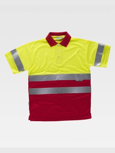 Polo Alta Visibilità  bicolore, manica corta, EN ISO 20471